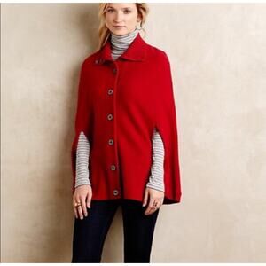 Women's Red Cape Coat